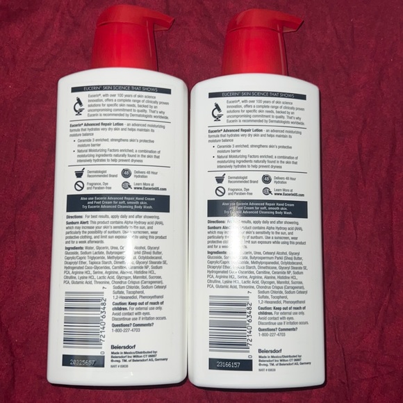 Eucerin Advance Repair Lotion 16.9 oz.  Set of 2.  Brand new. - Picture 2 of 2